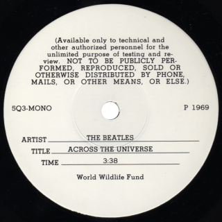 Side A/1 Label