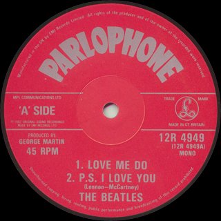 The Beatles Love Me Do UK Europe盤EP mono The Beatles – Love Me Do – Vinyl (12