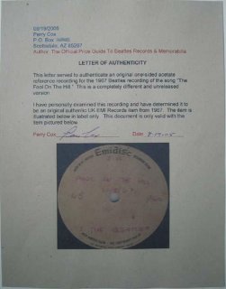  Certificate of Authenticity