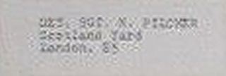 Det Sgt Norman Pilcher Label