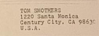 Tom Smothers Label