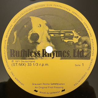 Ruthless Rhymes Label Side A / 1