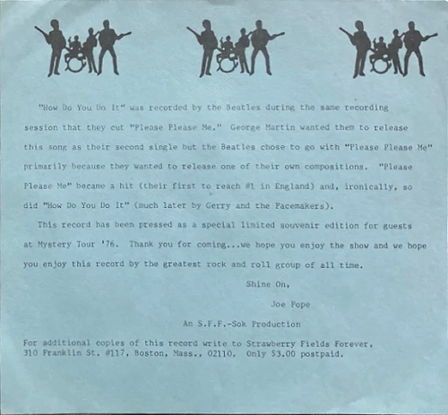 Please Please Me Insert