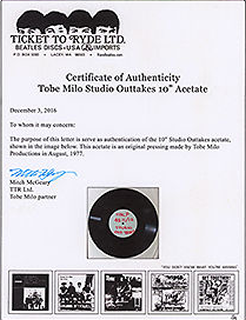 Certificate of Authenticity