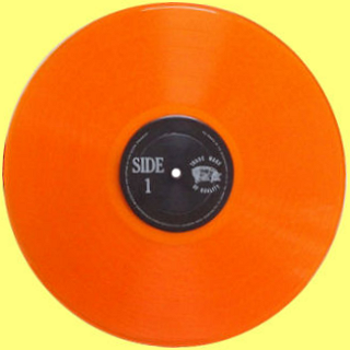 Orange Vinyl Black and Silver Label