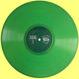 Lime Vinyl Green and Silver Label